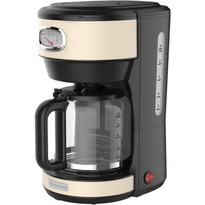 WESTINGHOUSE Machine &agrave; caf&eacute; Retro - Cafeti&egrave;re filtre - Avec filtre r&eacute;utilisable - 10 tasses de caf&eacute; - Blanc 