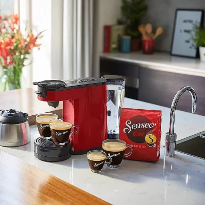 PHILIPS Machine &agrave; caf&eacute; senseo 2 en 1 de 1l 1450w rouge noir
