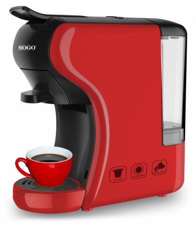 SOGO Machine &agrave; capsules 1450w rouge