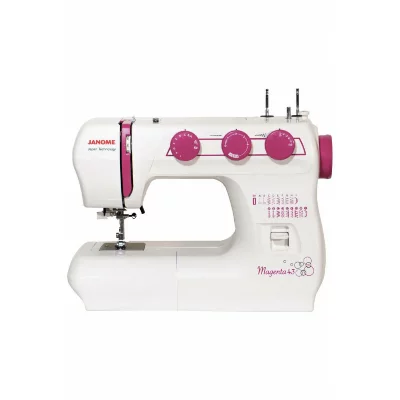 JANOME Machine &agrave; coudre  Magenta 43 60 W Blanc et Rose 