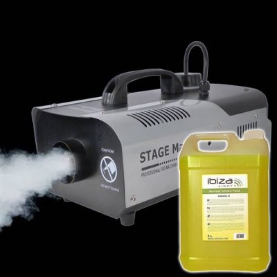 GENERIQUE Machine &agrave; fum&eacute;e 900W Newark M&eacute;ga fum&eacute;e pour DJ 2 t&eacute;l&eacute;commandes + 5L de Smoke