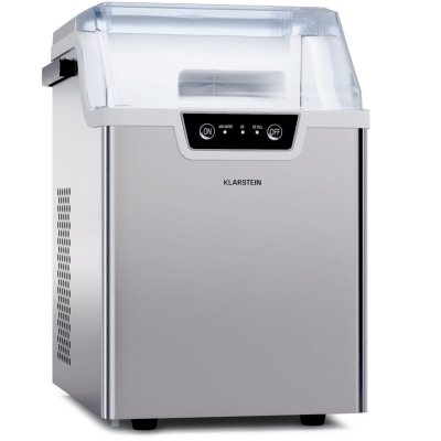 KLARSTEIN Machine &agrave; Gla&ccedil;ons 200W 17 L Fonctionnement Rapide 4 min Ice Maker 12kg Autonettoyante Blanc 