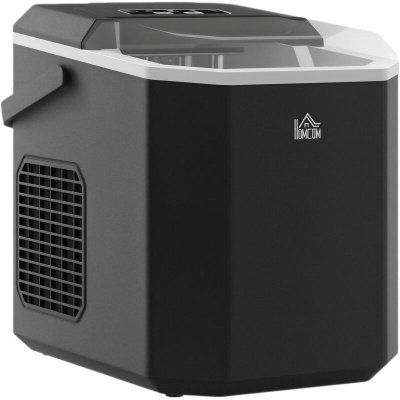HOMCOM Machine &agrave; gla&ccedil;ons autonettoyante pp & cuivre noir