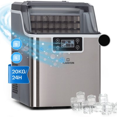 KLARSTEIN Machine &agrave; gla&ccedil;ons - Chios - 20 kg/24h - Auto-Clean - 3,2 L - Gris 