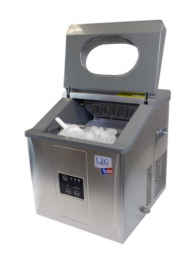 L2G MACHINE A GLACONS CREUX RONDS CARROSSERIE INOX- - R600a - Acier inoxydable 360x398x414mm 