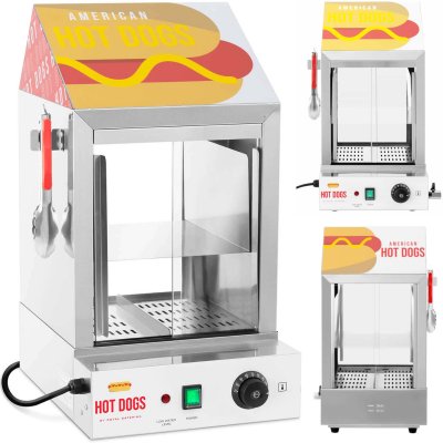 ROYAL CATERING Machine &agrave; Hot Dog Professionnelle Appareil Cuisson Vapeur Acier Inoxydable 1000w