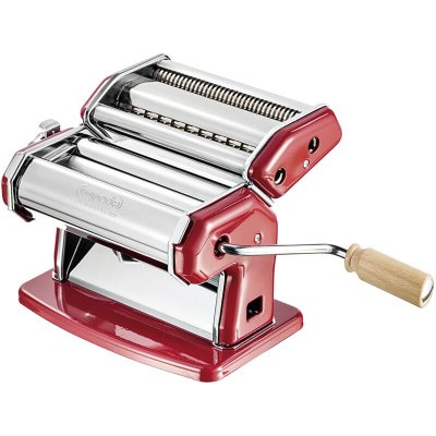IMPERIA Machine &agrave; p&acirc;tes manuelle rouge -  - acier chrom&eacute; 185x175x205mm