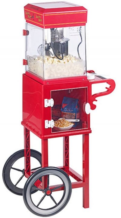 ROSENSTEIN & SöHNE Machine &agrave; pop-corn Cin&eacute;ma - Avec chariot r&eacute;tro [Rosenstein & S&ouml;hne]
