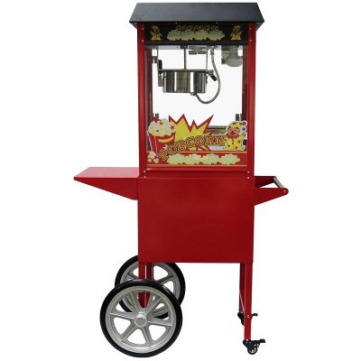 GT CATERING Machine &agrave; pop corn professionnelle avec chariot