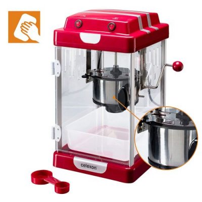 CELEXON Machine &agrave; popcorn cinepop cp1000-24,5x28x43cm - rouge-retro/cinema-design
