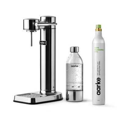 AARKE Machine &agrave; soda et eau gazeuse  Pack Carbonator 3 Inox + CO2