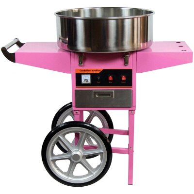 GT CATERING Machine barbe &agrave; papa professionnelle avec chariot