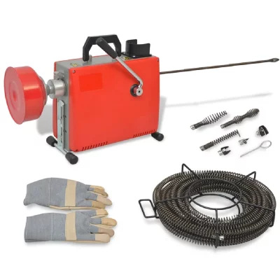 VIDAXL Machine de nettoyage de tuyaux 250W 15 m x 16 mm 4,5 m x 9,5 mm 