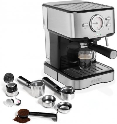 PRINCESS Machine Expresso 20 Bars 1,5 L Capsule & Moulu