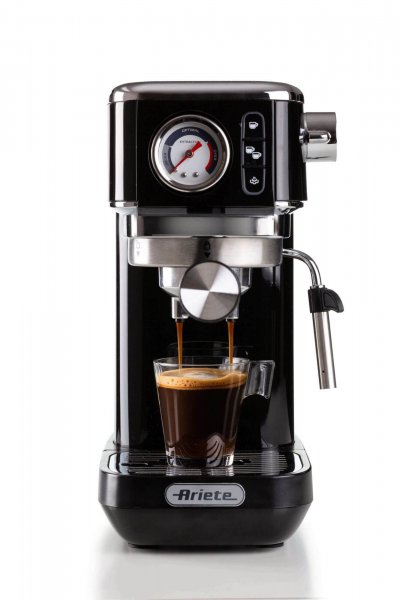 ARIETE Machine expresso avec manom&egrave;tre noir moderna 