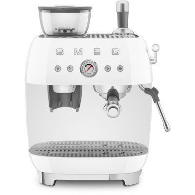 SMEG Machine Expresso  Egf03wheu Blanche Ann&eacute;es 50 Avec Moulin Int&eacute;gr&eacute;