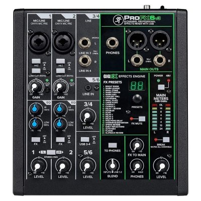 MACKIE  ProFX6v3 console de mixage USB avec processeur d'effets