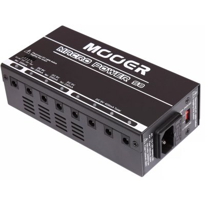 MOOER Macro power - Boitier d'alimentation pour p&eacute;dales d'effets 9-12-15-18v 200mA - 8 sorties