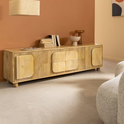 MADE IN MEUBLES  - Meuble tv en bois de manguier Eros