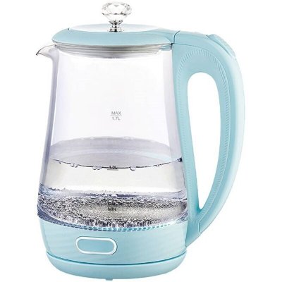 MAESTRO  Mr - 052 - Bleu Bouilloire &Eacute;lectrique En Verre Bleue 1 . 7l 