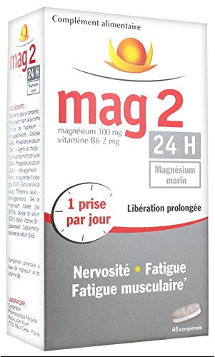 COOPER Mag 2 - 24H - Compl&eacute;ment alimentaire &agrave; base de magn&eacute;sium et de vitamine B6 - 45 comprim&eacute;s