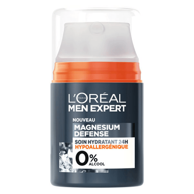 L OREAL PARIS Magnesium Defense Soin Hydratant 24H Hypoallerg&eacute;nique 0% - 50 ml - L'Or&eacute;al Paris