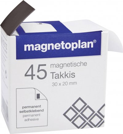 MAGNETOPLAN   takkis 30 x 20 mm, autocollant, noir noir