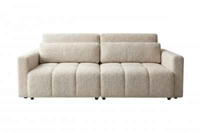 CASANOVA PARIS Maia - Canap&eacute; Amovible Convertible Tissu Bouclette 3 Places Beige