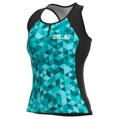 ALE Maillot Al&eacute; Solid Triangles d&eacute;bardeur turquoise noir femme - XS