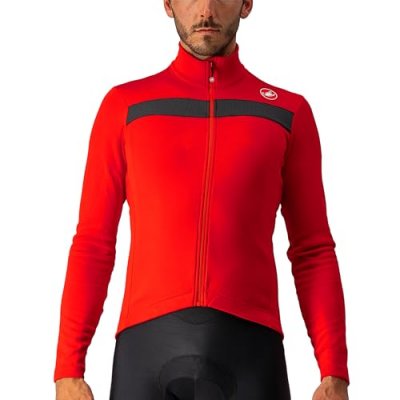 CASTELLI Maillot  Puro 3 (manches longues) - Rouge} - S}, Rouge}
