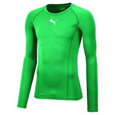 PUMA Maillot fonctionnel manches longues  teamLIGA Baselayer vert/blanc