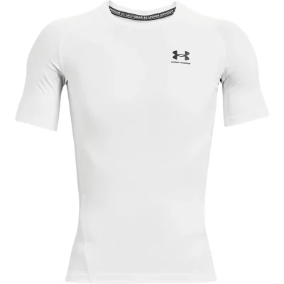 UNDER ARMOUR Maillot manches courtes de compression  heatgear armour blanc