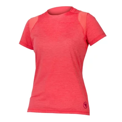 ENDURA Maillot manches courtes femme  singletrack rose