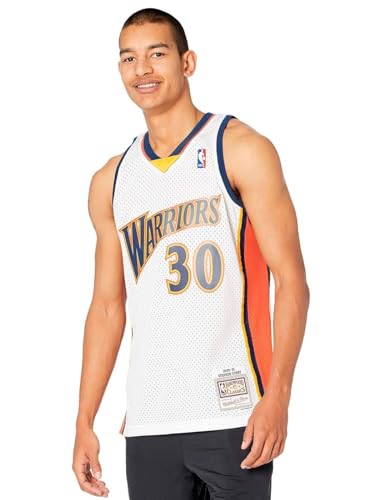 MITCHELL & NESS Maillot NBA swingman Stephen Curry Warriors 2009-10 Hardwood Classics  Blanc