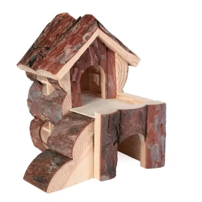 TRIXIE Maison bjork, souris, en bois d'&eacute;corce 15 &times; 15 &times; 16 cm