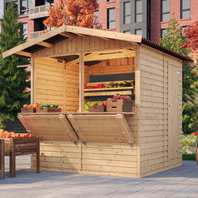Maison de jardin en bois 4 m2 - H232x253x263 cm - Timbela M149 M149