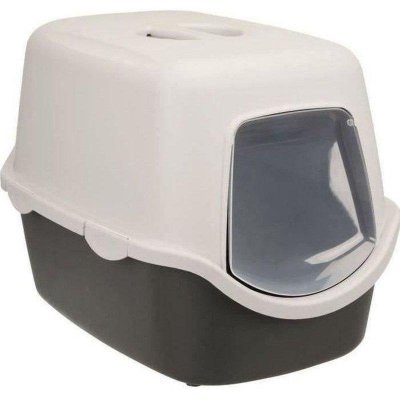 TRIXIE Maison de toilette Vico 40 x 56 cm x H40 grise pour chat  Gris