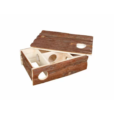 TRIXIE Maison labyrinthe leif, hamster, en bois d'&eacute;corce 35 &times; 11 &times; 25 cm