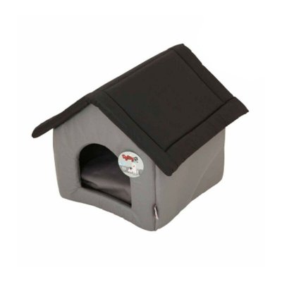 HOMEMAISON Maison Pagode 47 X 39 X 42cm Noir/Gris Pour Chat