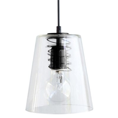 TOSEL Maison - suspension conique verre noir
