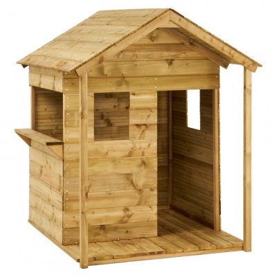 KANGUI Maisonnette bois enfant ext&eacute;rieur COSI Toit &eacute;tanche Comptoir Mini Terrasse Pr&eacute;au