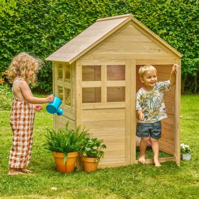 TP TOYS Maisonnette cabane enfant BOUTON DOR COTTAGE en bois FSC&reg; marron