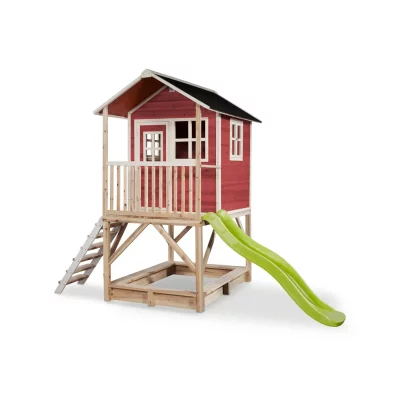 EXIT Maisonnette en bois pour enfants Loft 500 Rouge -  Toys