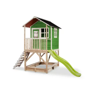 EXIT Maisonnette en bois pour enfants loft 500 vert -  toys 50.05.22.00