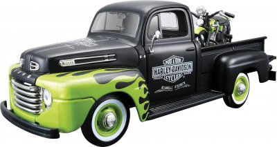 MAISTO  Harley Davidson - 1948 FL Panhead + 1948 Ford F-1 Pickup