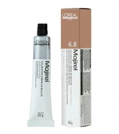 L OREAL PROFESSIONNEL Majirel n&deg;6.8 Blond Fonc&eacute; Mocca 50 ml