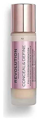 MAKEUP REVOLUTION  Conceal & Define Foundation (Various Shades) - F2
