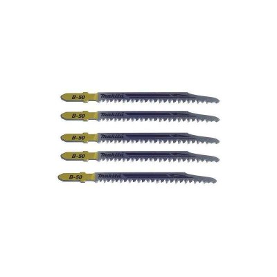 MAKITA  B-06476 Lot de 5 lames de scie sauteuse en m&eacute;tal B-50