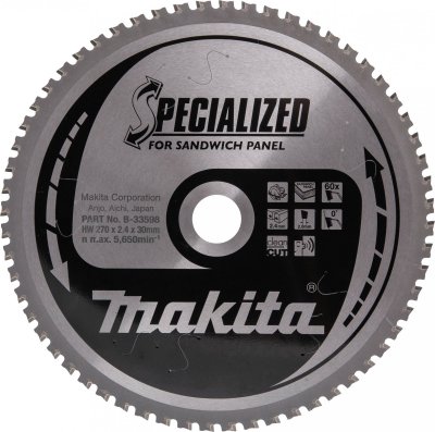 MAKITA  Couche Lame De Scie, 270 X 30 Mm - 60 Oz/B-33598
