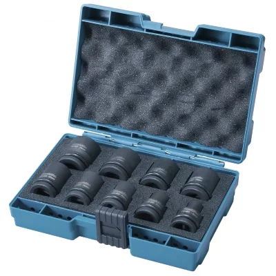 MAKITA  D-41517 Coffret de 9 douilles pour boulonneuse&agrave; chocs - 1/2